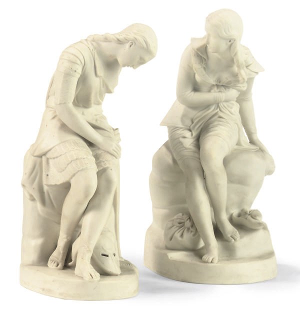 A PAIR OF MINTON PARIAN FIGURES