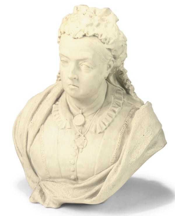 A DATED COPELAND PARIAN BUST OF QUEEN VICTORIA