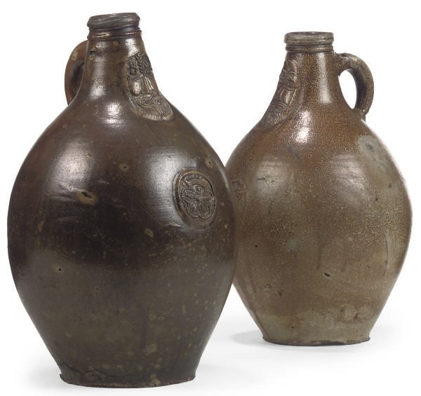 TWO GERMAN STONEWARE BARTMANKRUG