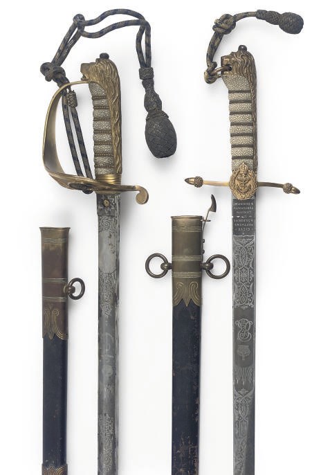 AN EDWARD VII NAVAL OFFICER'S SWORD