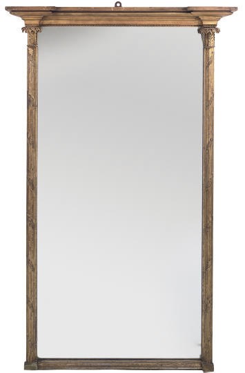 A GILTWOOD PIER MIRROR