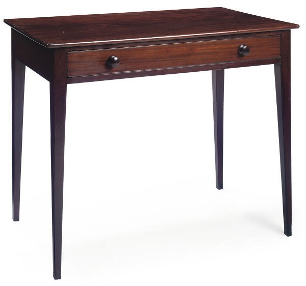 A LATE GEORGE III MAHOGANY SIDE TABLE