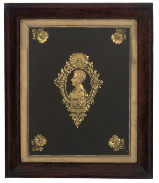 A PAIR OF VICTORIAN GILT-BRASS RELIEF PLAQUES