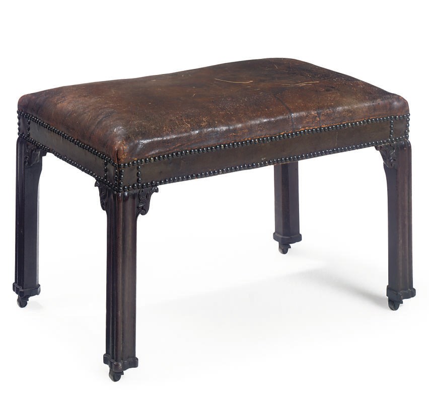 A GEORGE III MAHOGANY STOOL