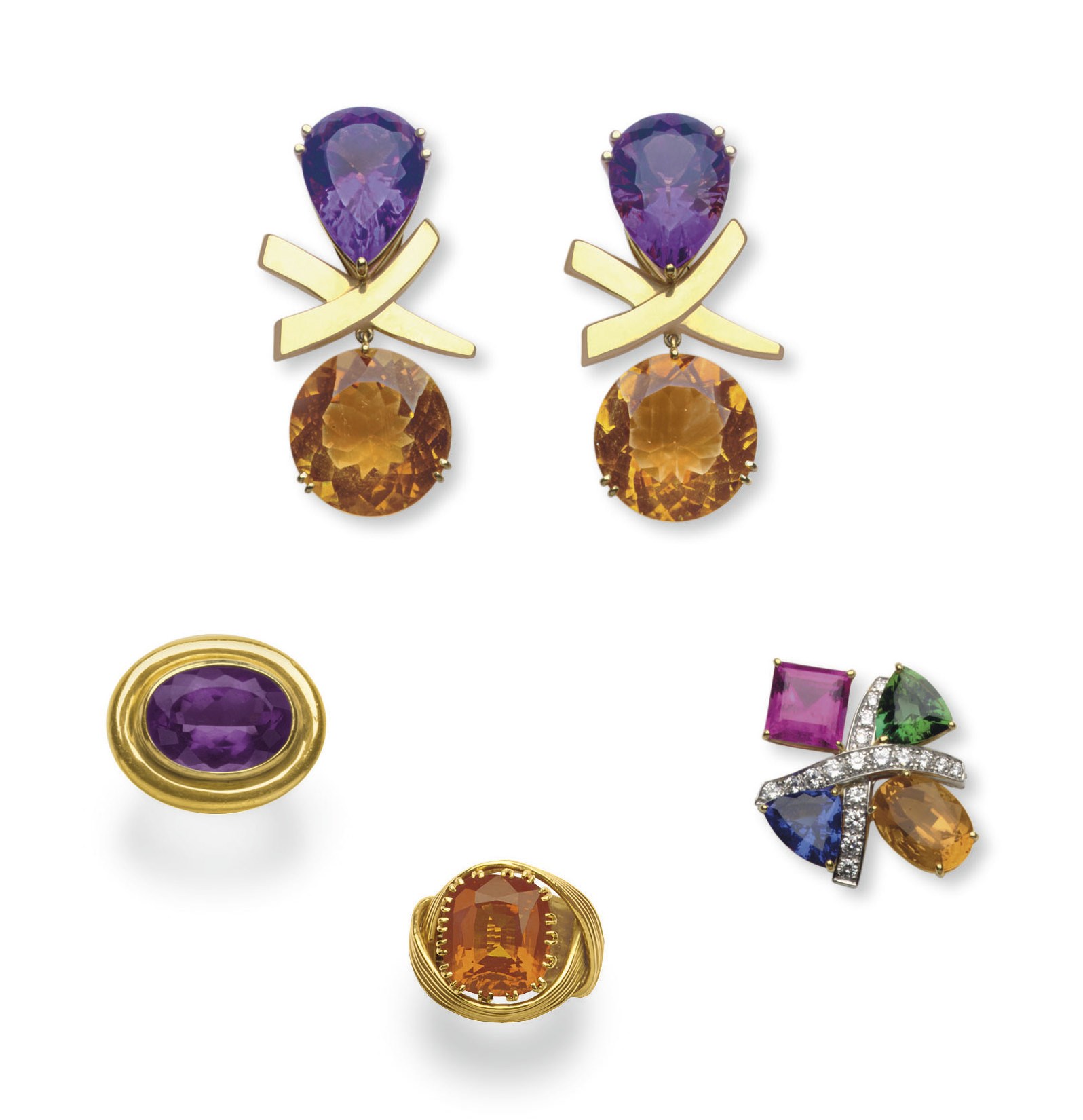 A GROUP OF MULTI-GEM AND DIAMOND JEWELRY, BY TIFFANY & CO.