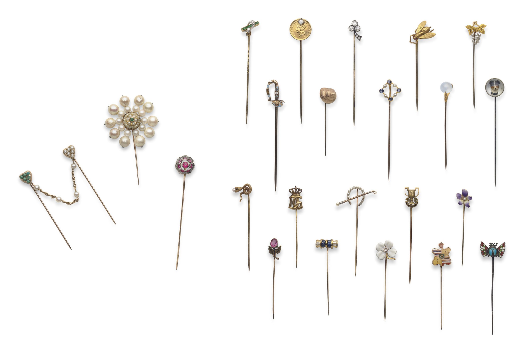**A GROUP OF STICK PINS