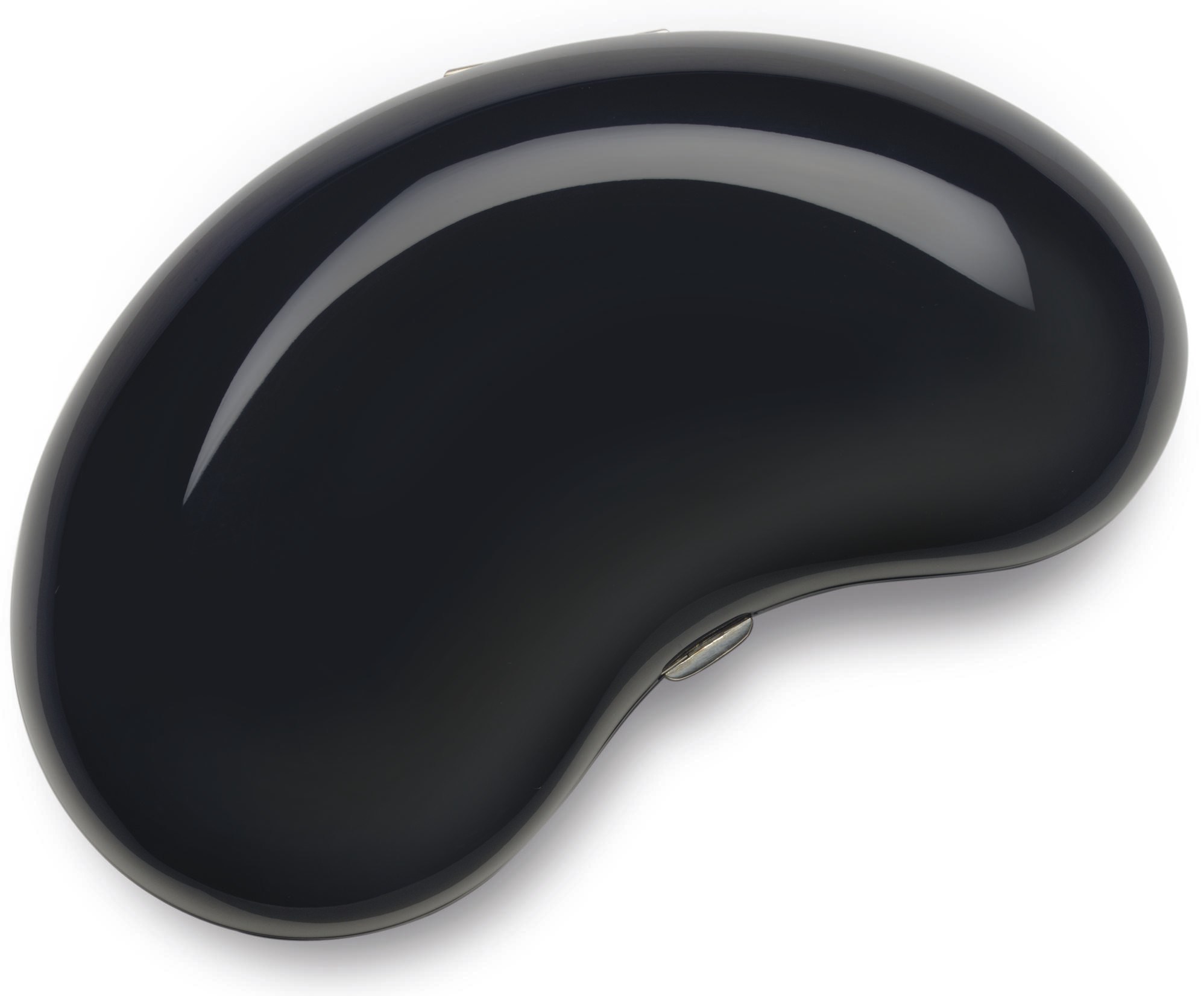 A BLACK LACQUER BEAN CLUTCH PURSE, BY ELSA PERETTI, TIFFANY & CO.