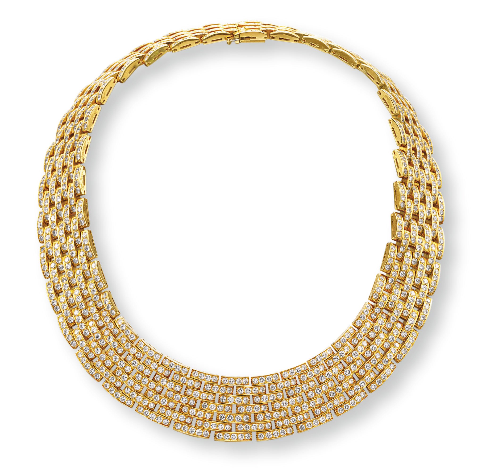 A DIAMOND AND GOLD "PANTHERE" NECKLACE, BY CARTIER