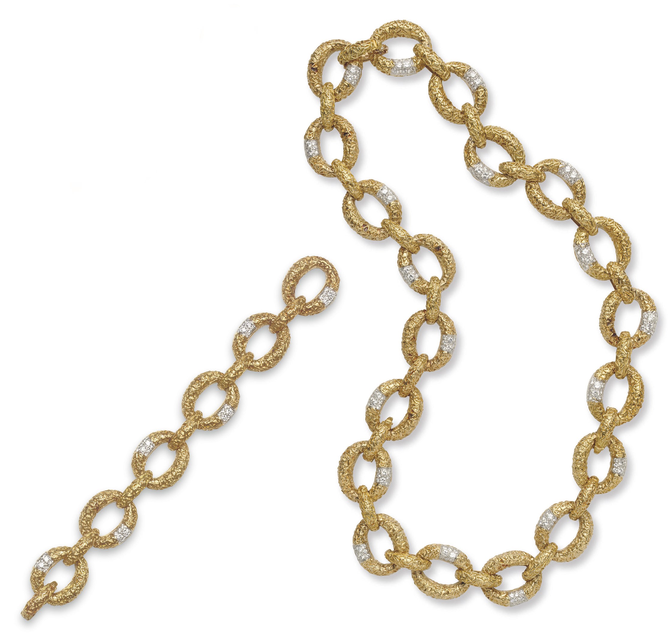 A SUITE OF DIAMOND AND GOLD JEWELRY, BY VAN CLEEF & ARPELS