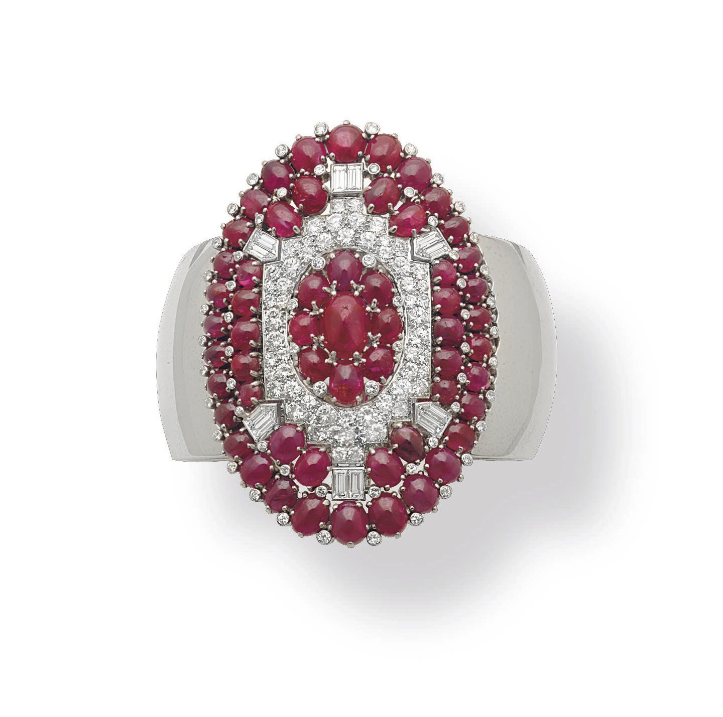 A DIAMOND AND RUBY BRACELET