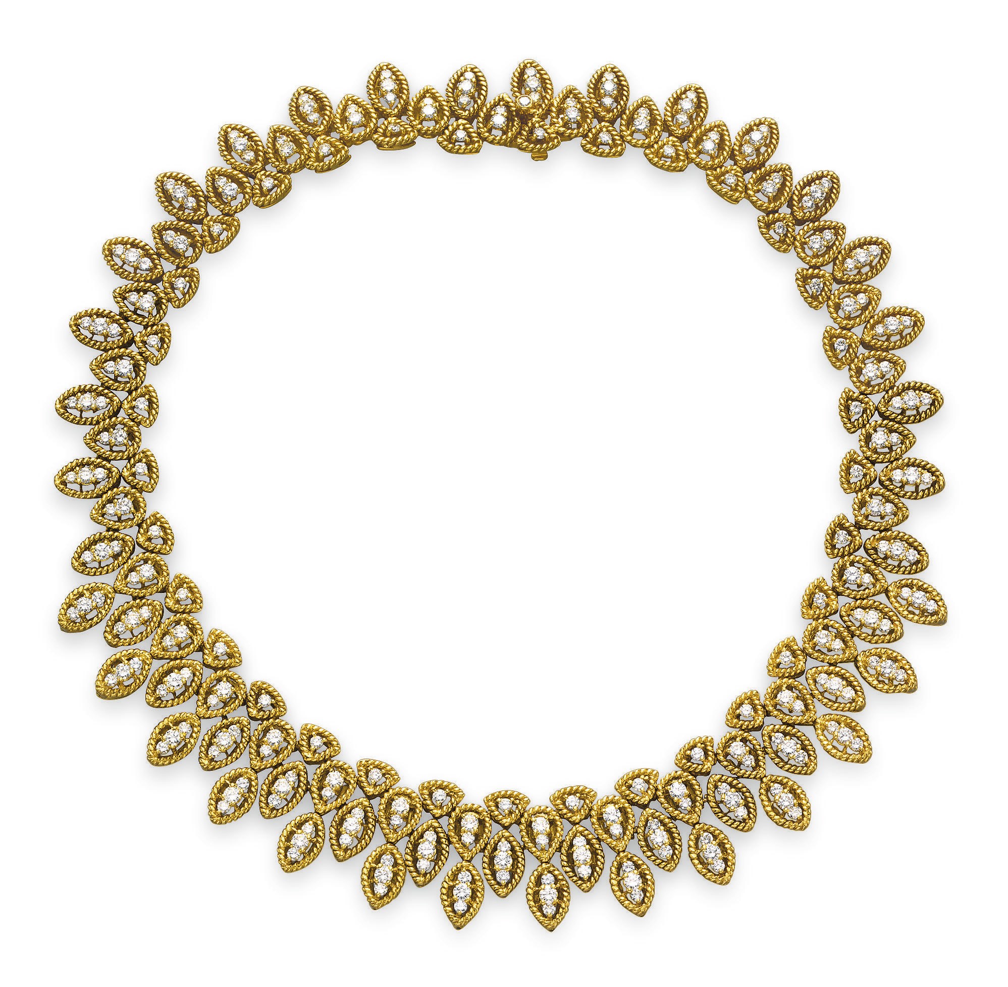 A DIAMOND AND GOLD NECKLACE, BY HAMMERMAN BROTHERS