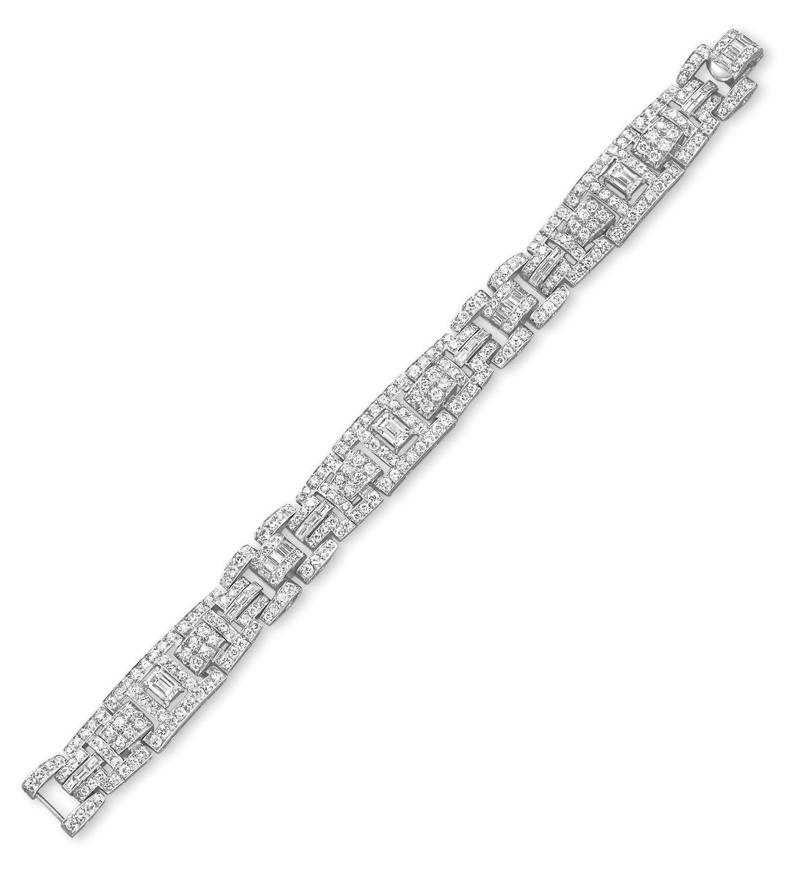 AN ART DECO DIAMOND BRACELET