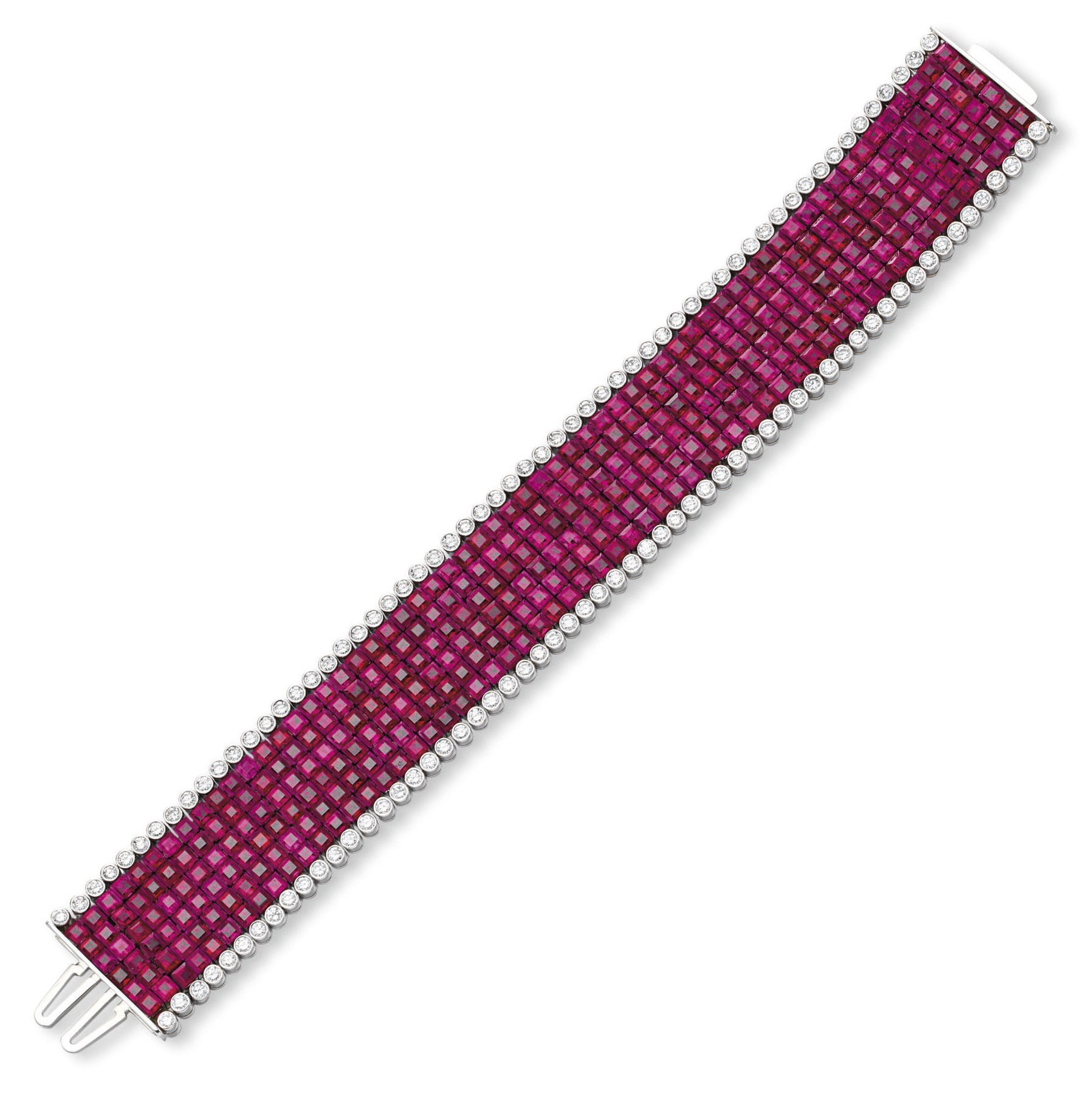 A RUBY AND DIAMOND BRACELET, BY ALETTO BROTHERS