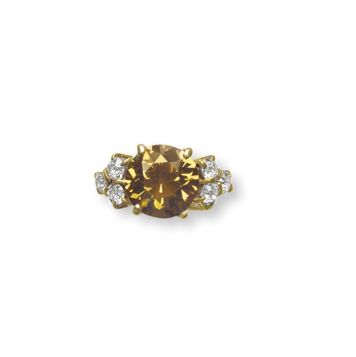 A COLORED DIAMOND RING