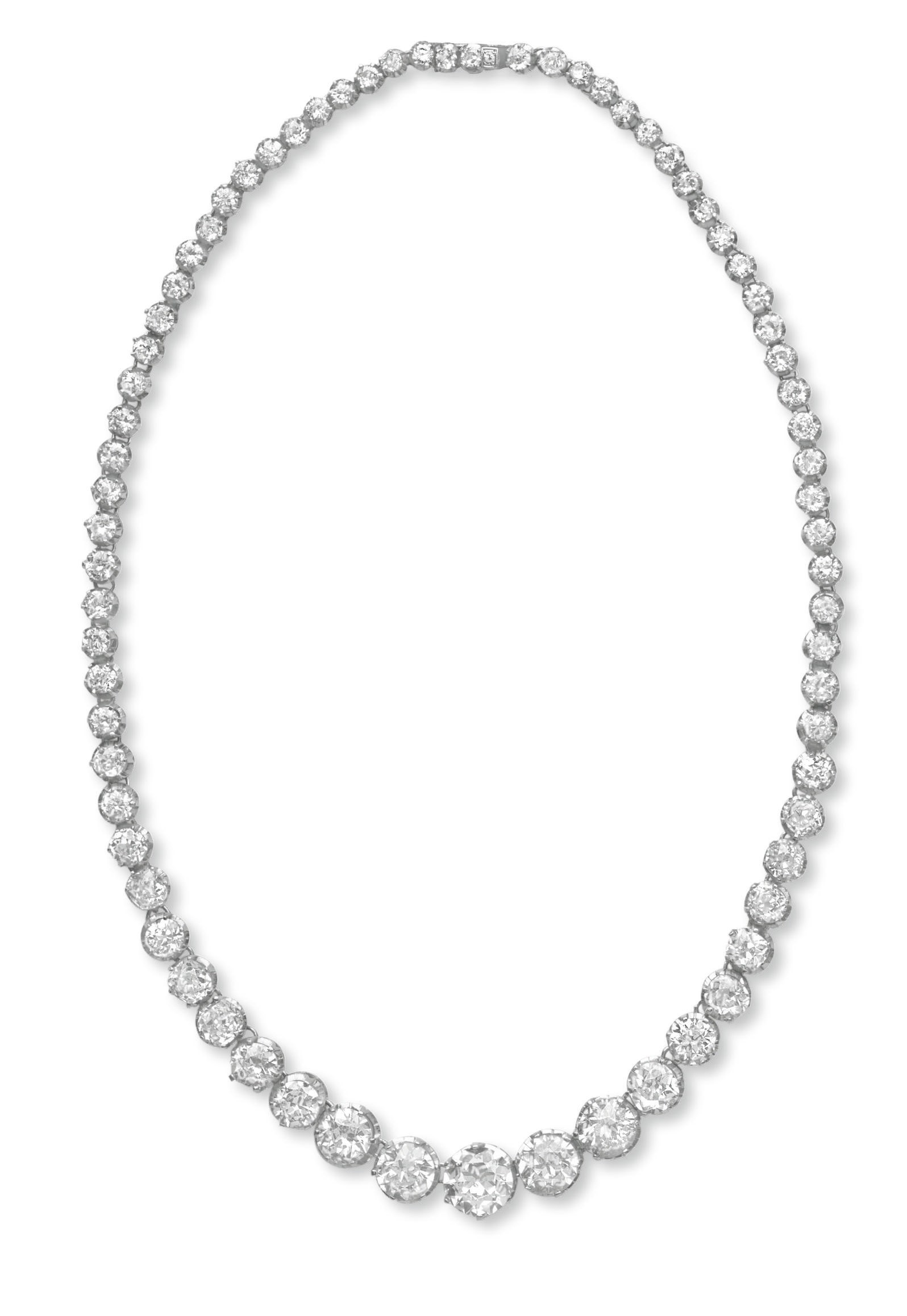 A DIAMOND RIVIERE NECKLACE