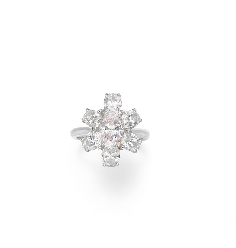 A COLORED DIAMOND RING