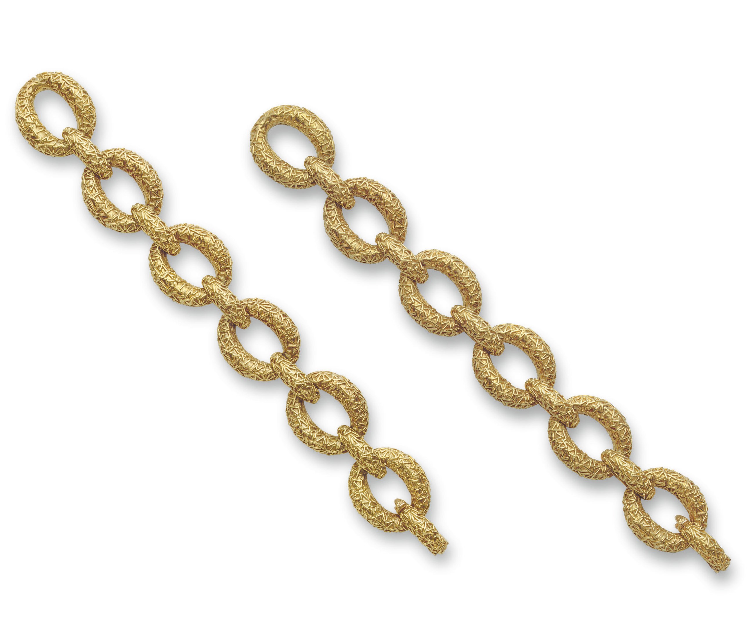 A PAIR OF GOLD BRACELETS, BY VAN CLEEF & ARPELS