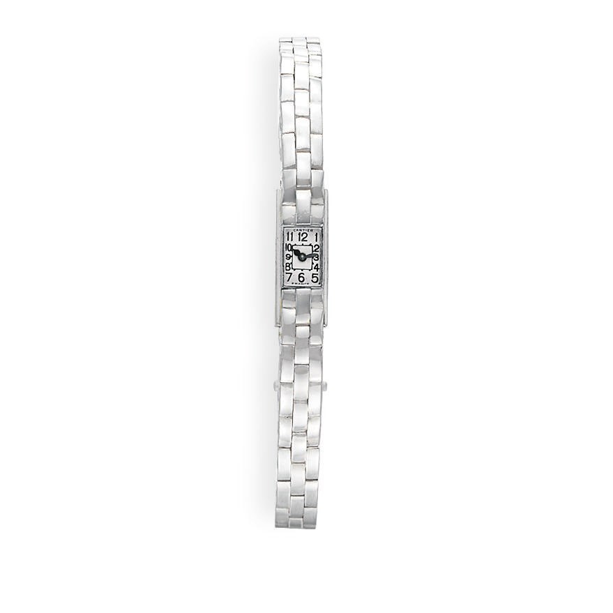 AN ART DECO PLATINUM WRISTWATCH, BY CARTIER