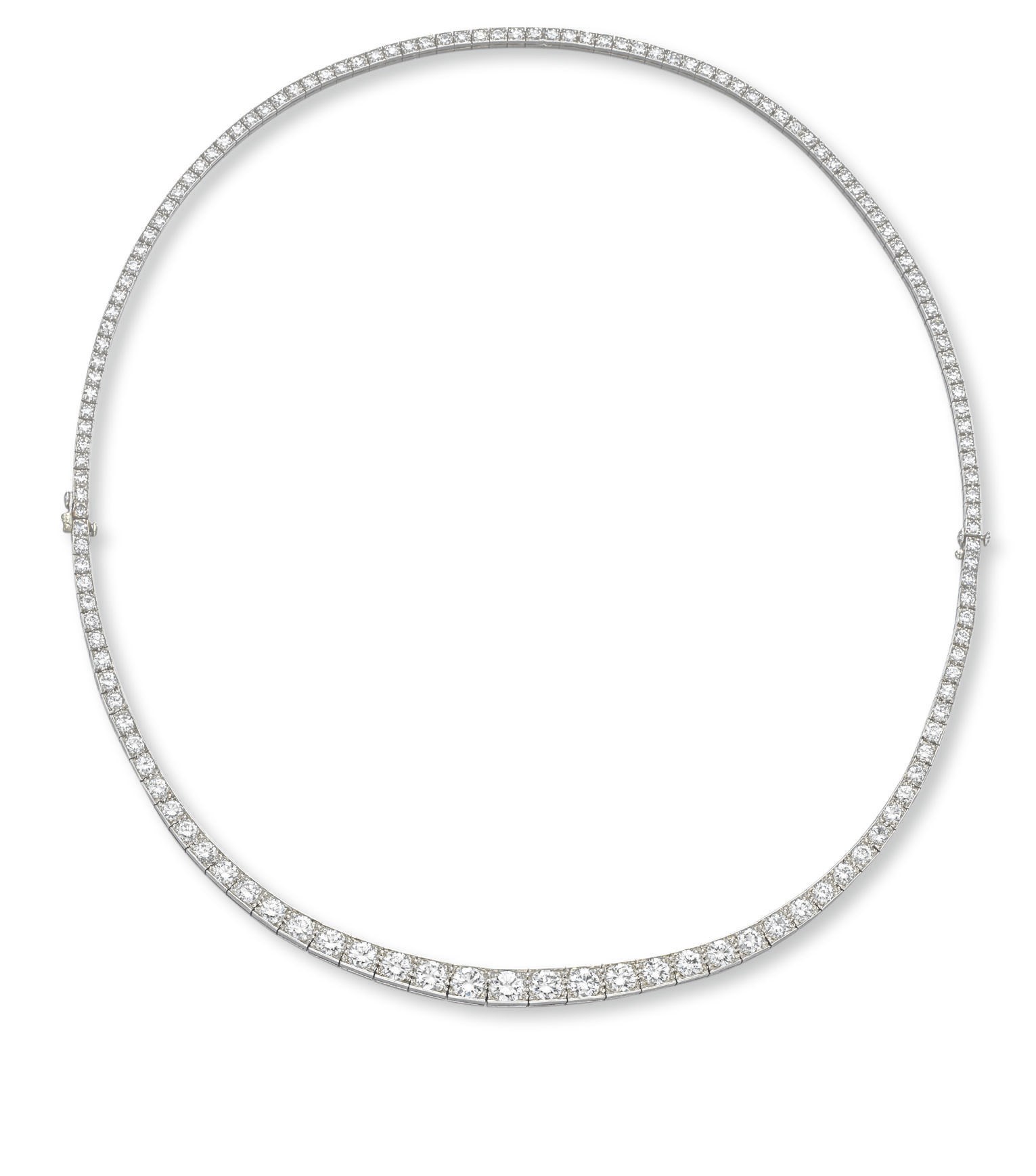 AN ART DECO DIAMOND LINE NECKLACE