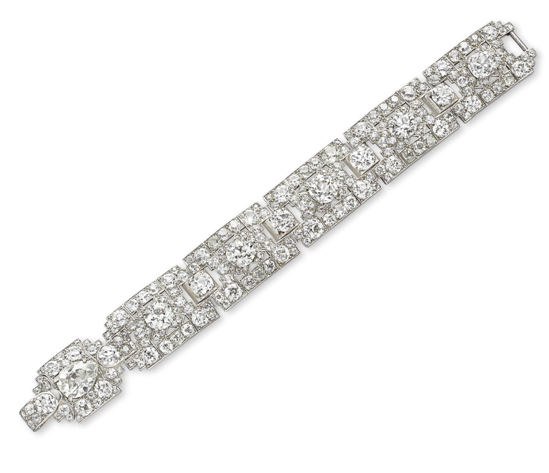 AN ART DECO DIAMOND BRACELET, BY CARTIER