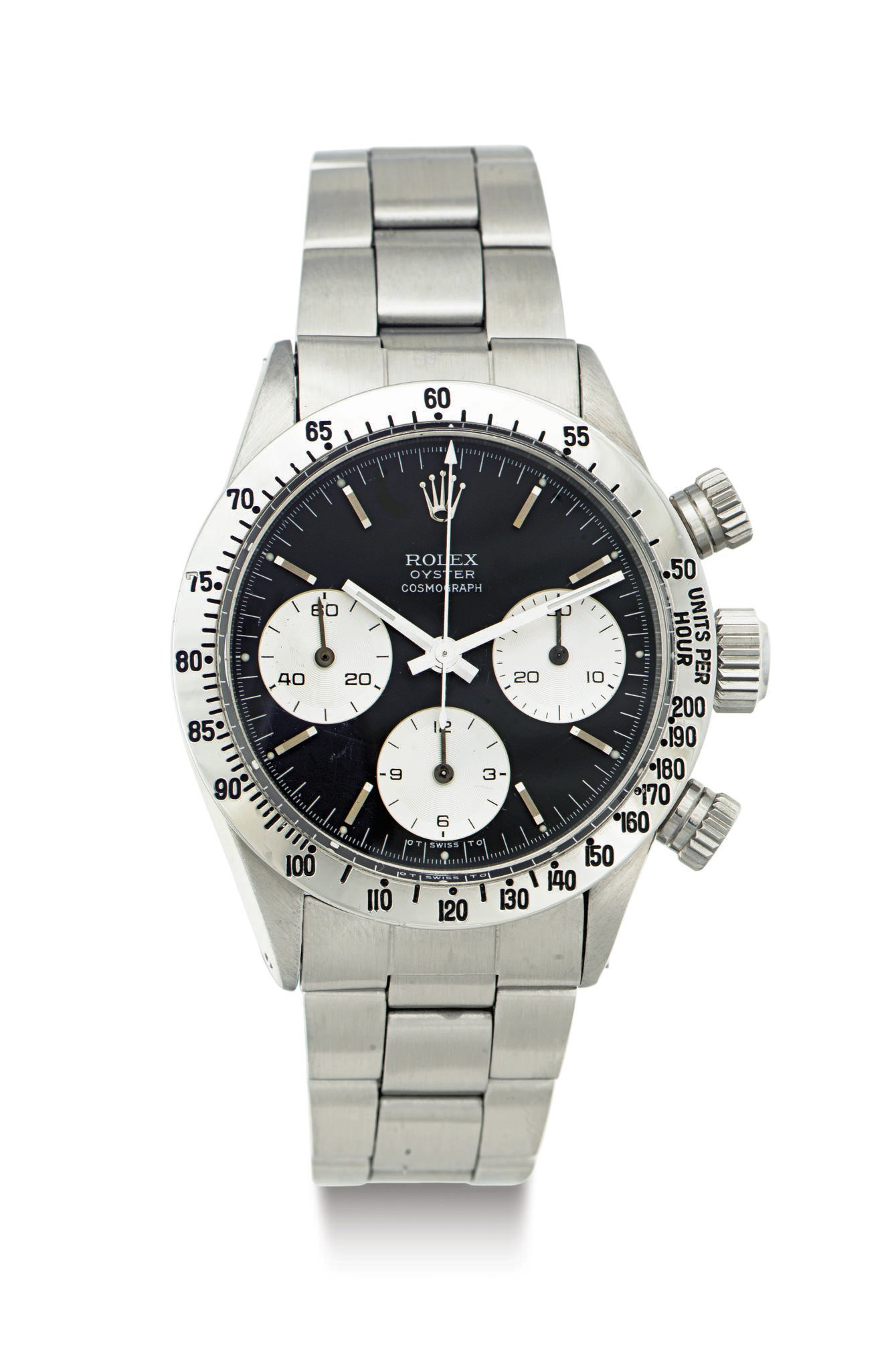 ROLEX. A RARE STAINLESS STEEL CHRONOGRAPH WRISTWATCH WITH BRACELET