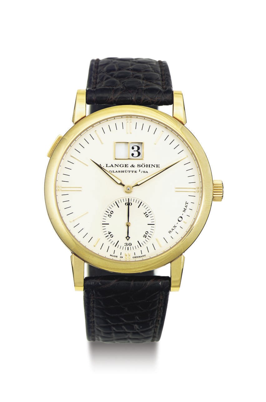A. LANGE & SÖHNE. A FINE 18K GOLD AUTOMATIC WRISTWATCH WITH DATE