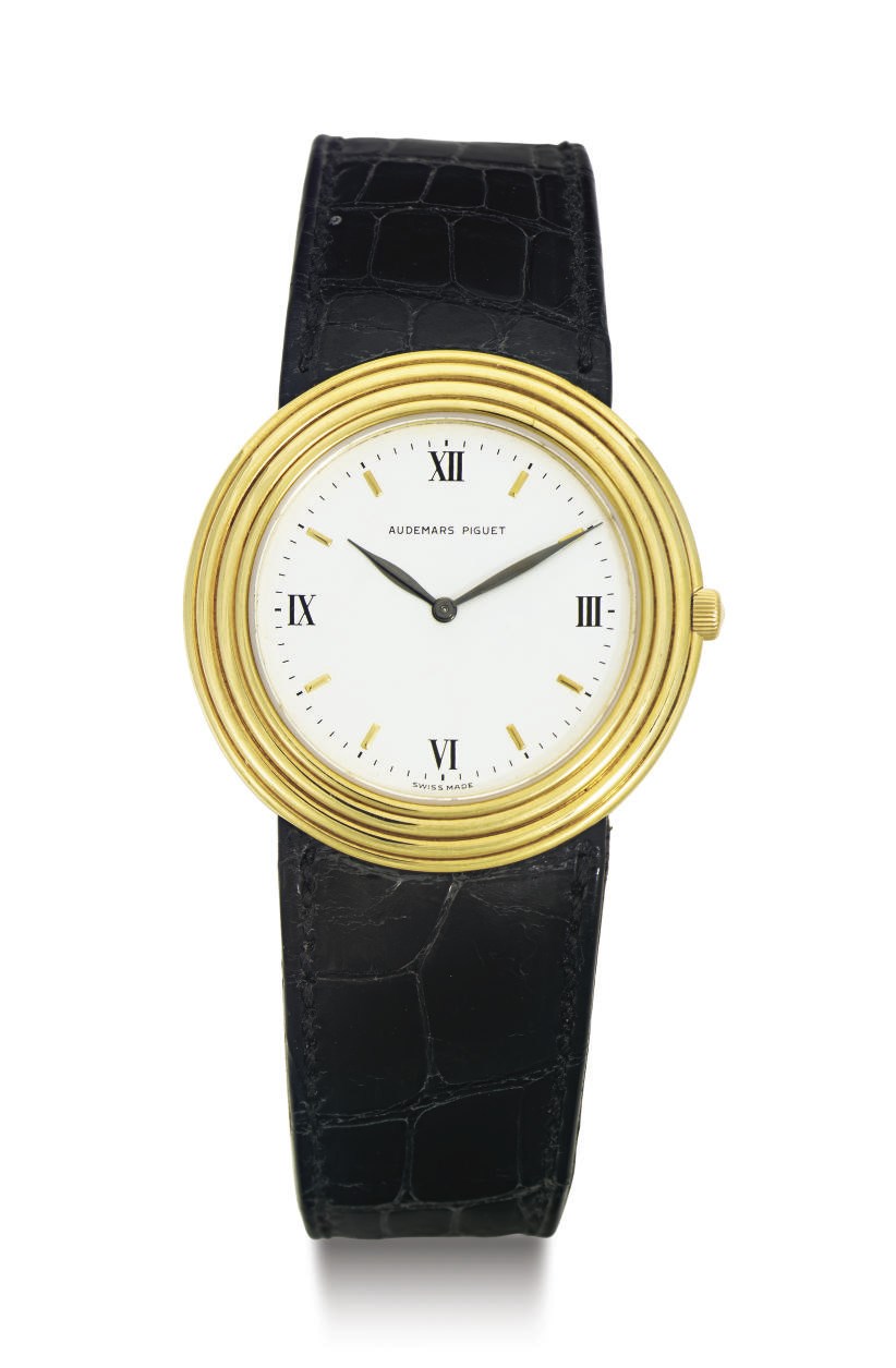AUDEMARS PIGUET. AN 18K GOLD WRISTWATCH