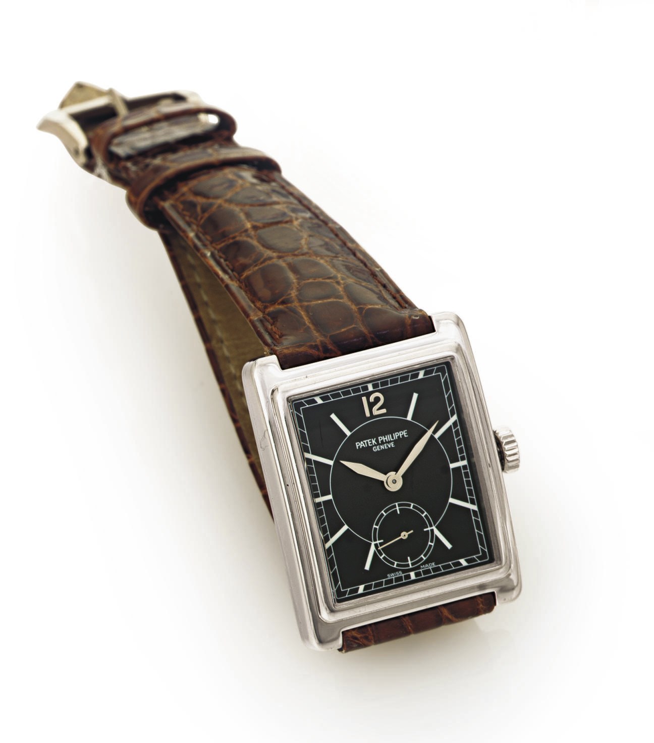 PATEK PHILIPPE. AN 18K WHITE GOLD WRISTWATCH