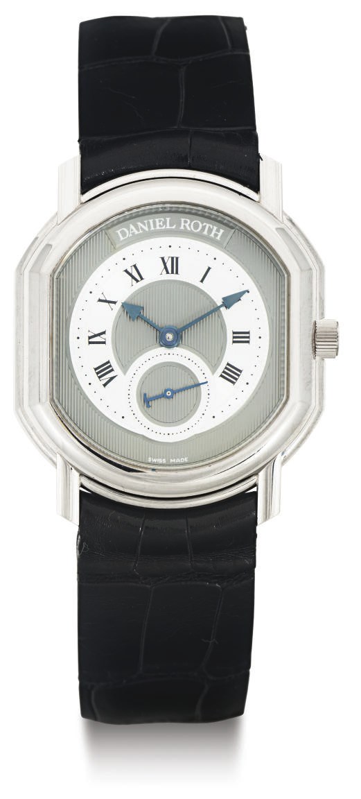 DANIEL ROTH. AN 18K WHITE GOLD AUTOMATIC WRISTWATCH