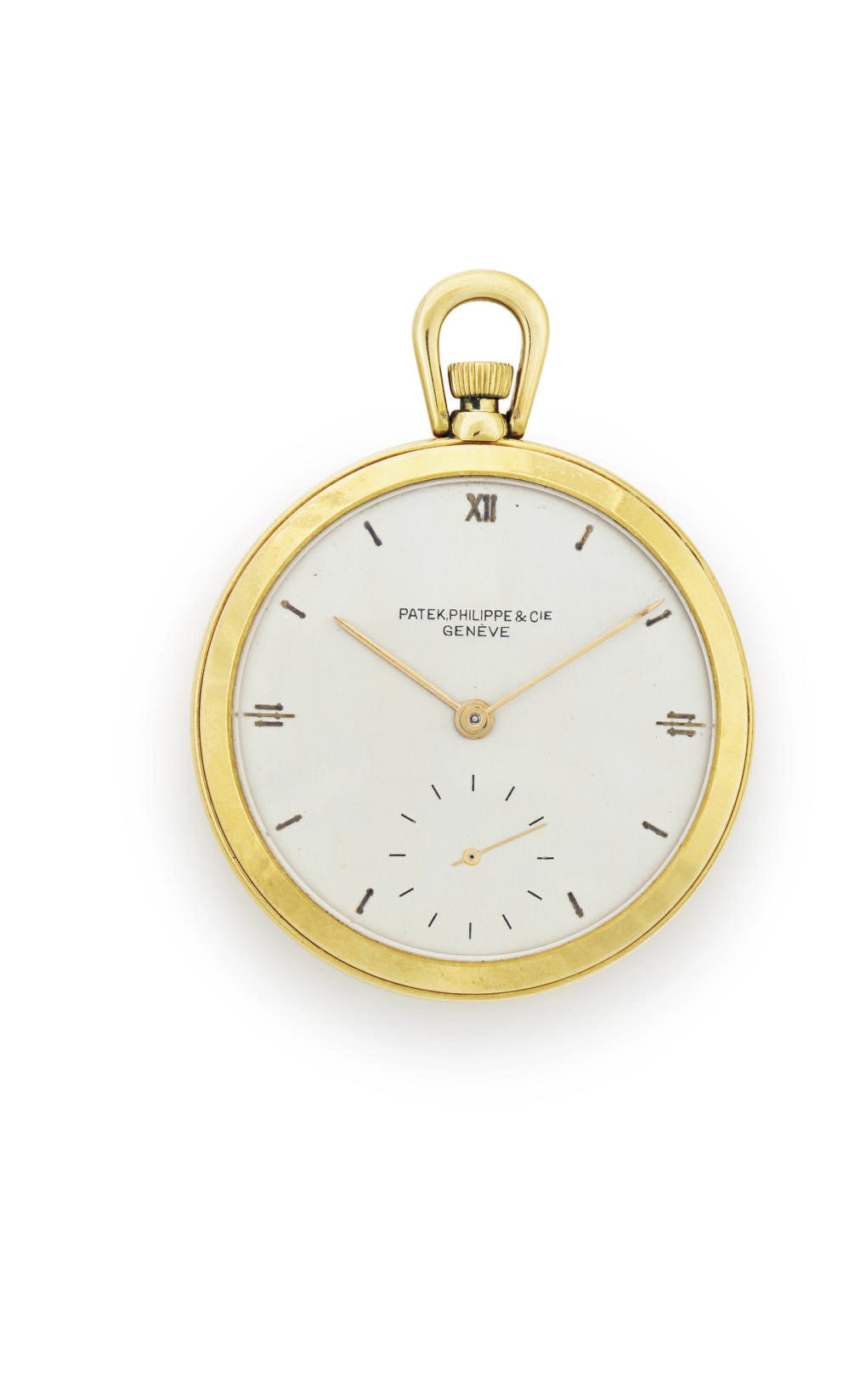 PATEK PHILIPPE.  AN 18K GOLD OPENFACE KEYLESS LEVER POCKET WATCH