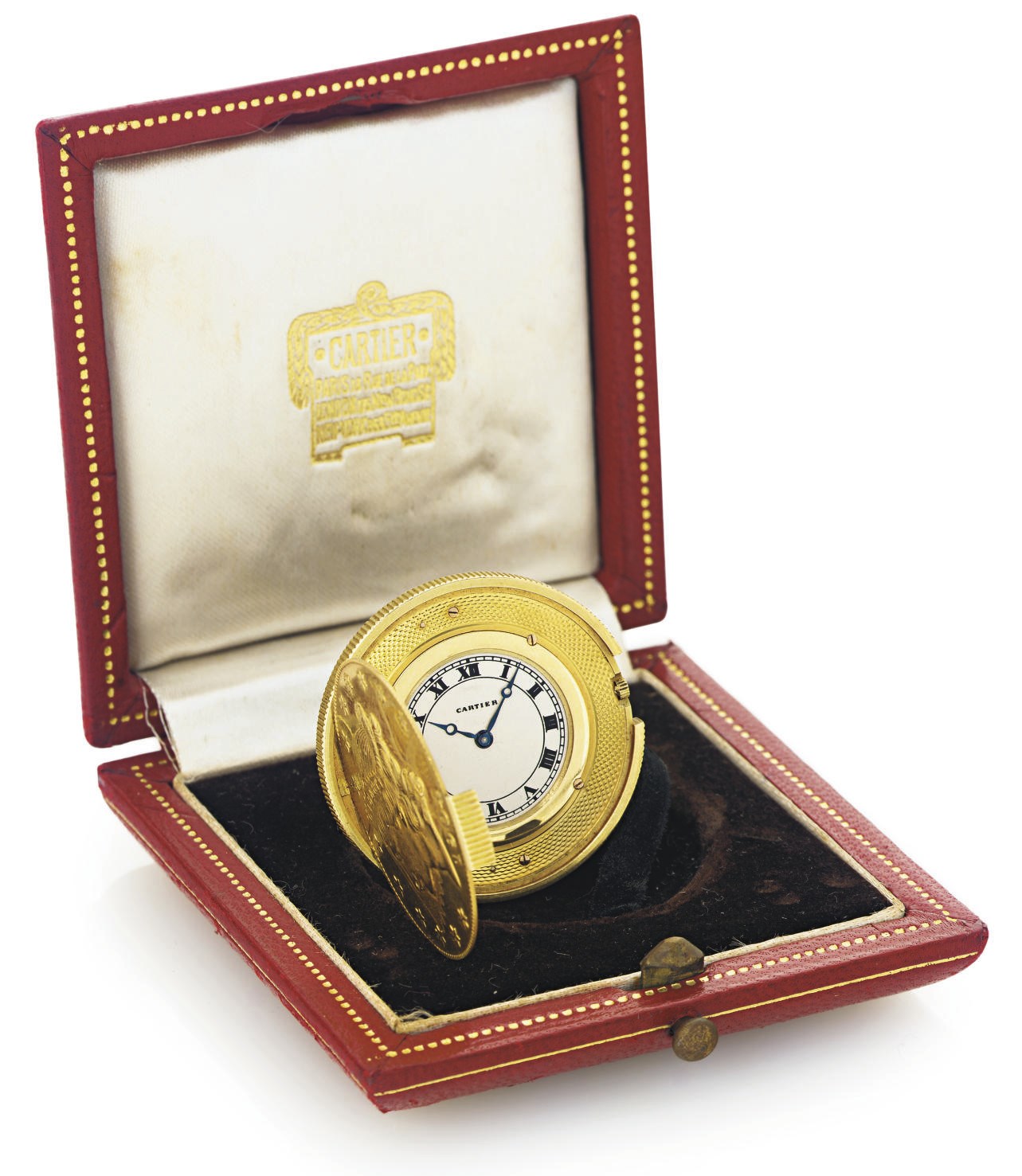 CARTIER. AN 18K GOLD COIN WATCH