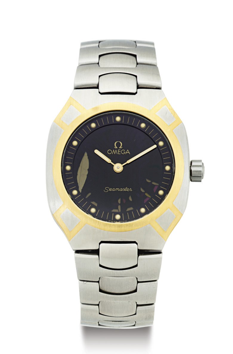 OMEGA. A STAINLESS STEEL WRISTWATCH WITH BRACELET