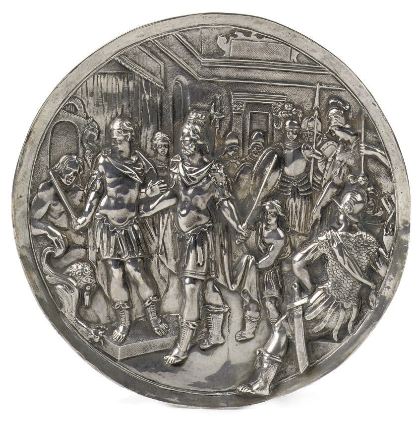 A silver plaquette