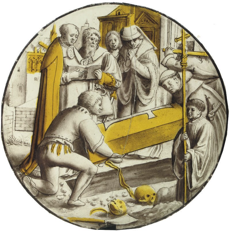 A FLEMISH STAINED GLASS ROUNDEL