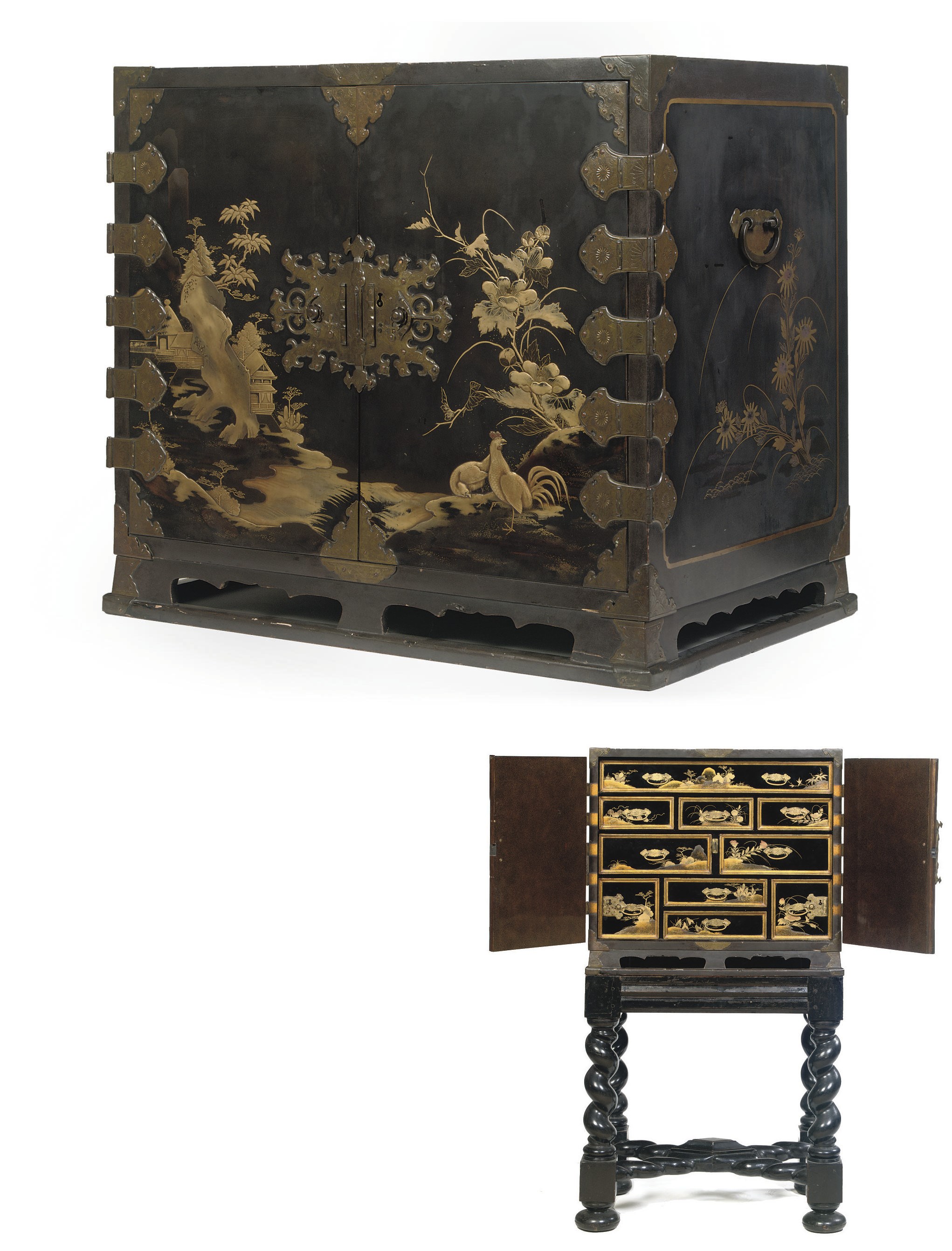 A JAPANESE EXPORT PICTORIAL STYLE CABINET