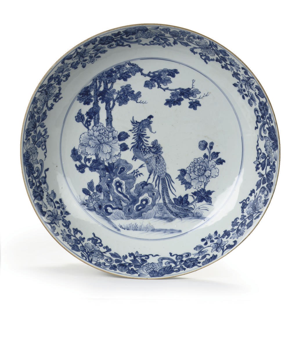 A Chinese blue and white charger