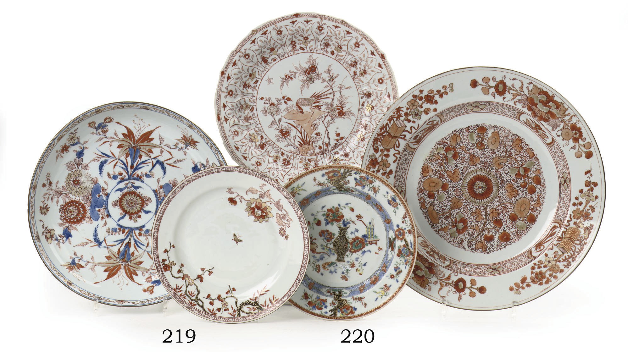 A Chinese iron-red and gilt dish