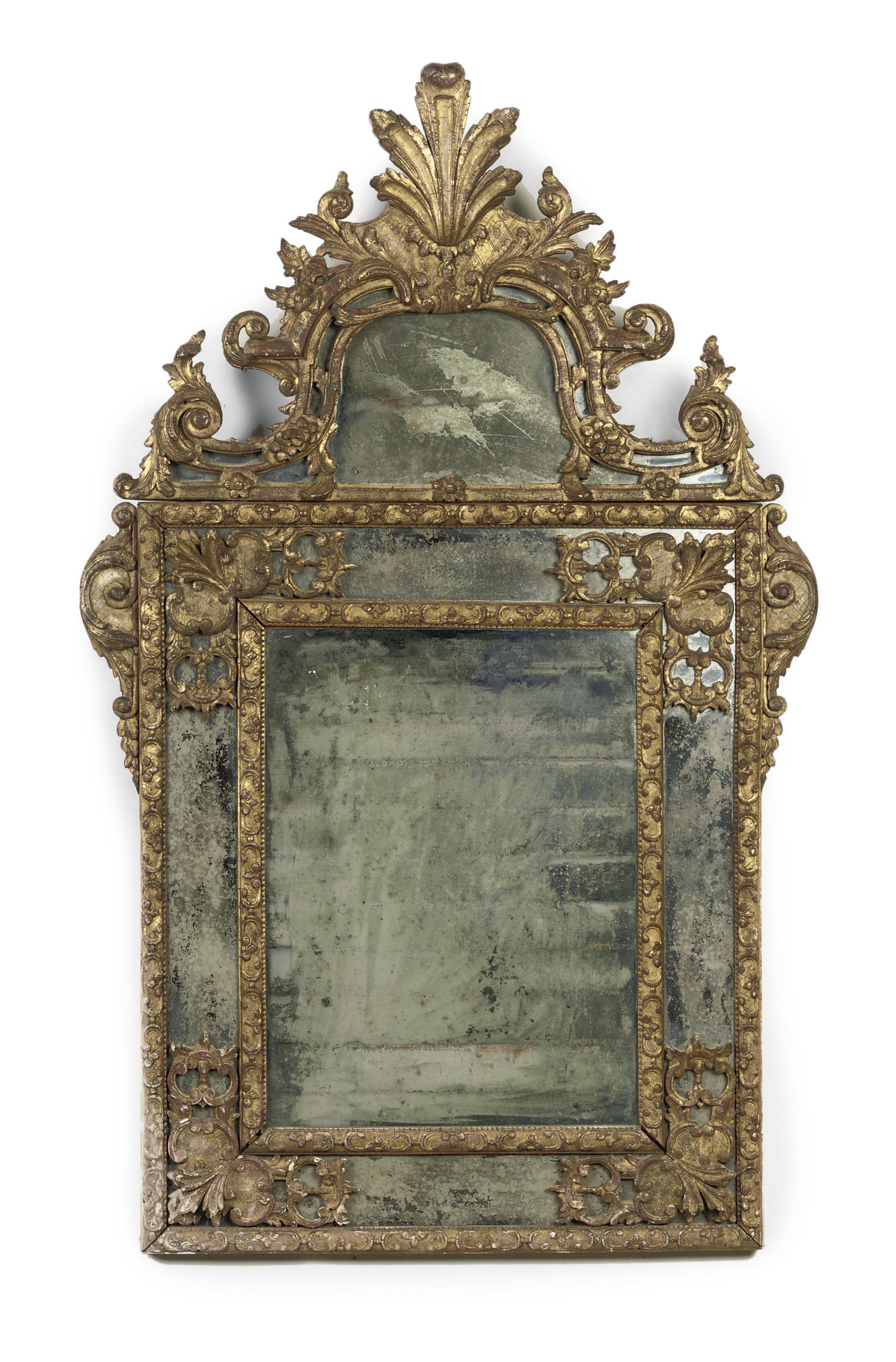 A REGENCE GILTWOOD MIRROR