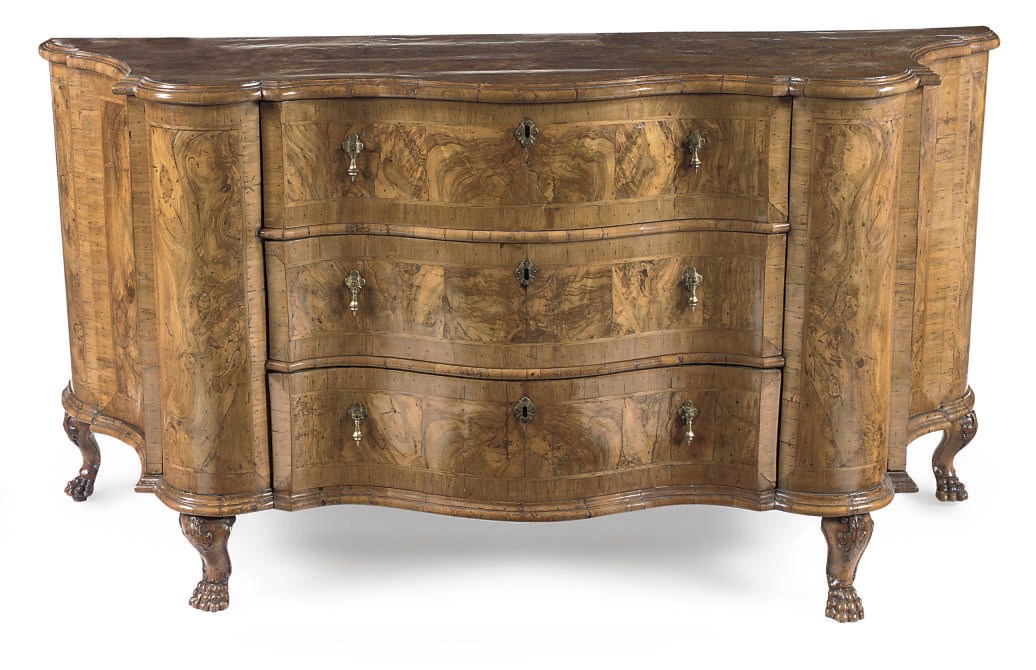 A NORTH ITALIAN WALNUT AND FIGURED-WALNUT SIDEBOARD