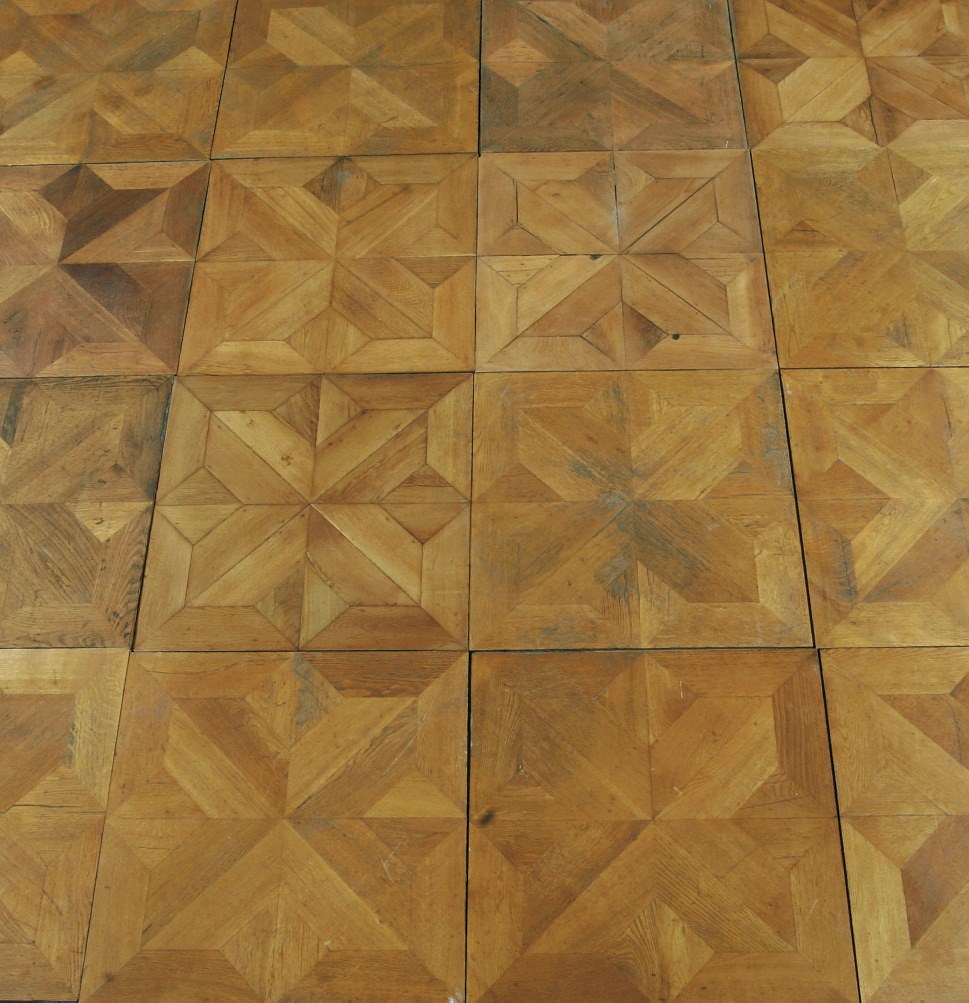 AN AUSTRIAN OAK PARQUET FLOOR