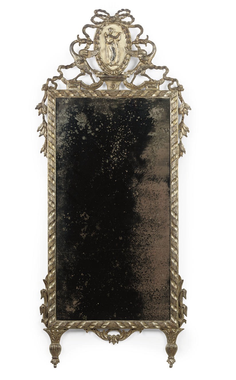 A NORTH-ITALIAN GILT-WOOD AND MECCA MIRROR