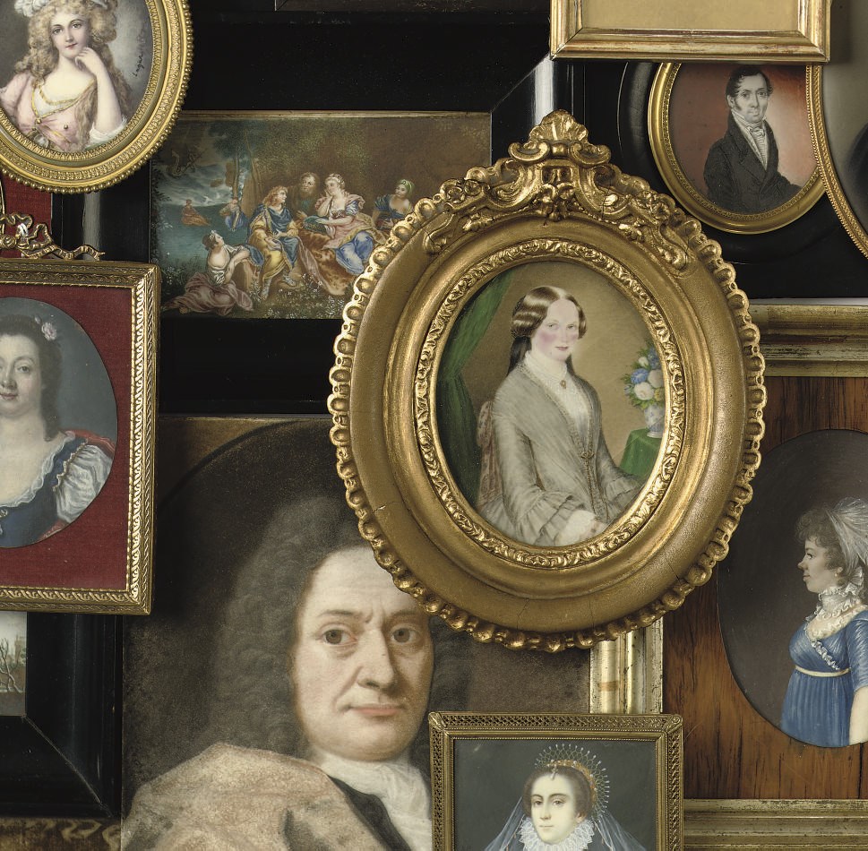Twenty-six various portrait miniatures and three miniature paintings