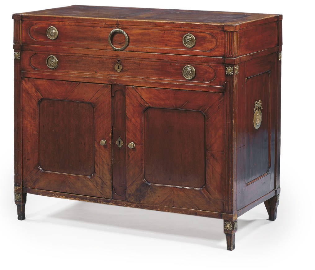 AN AUSTRIAN MAHOGANY SIDEBOARD