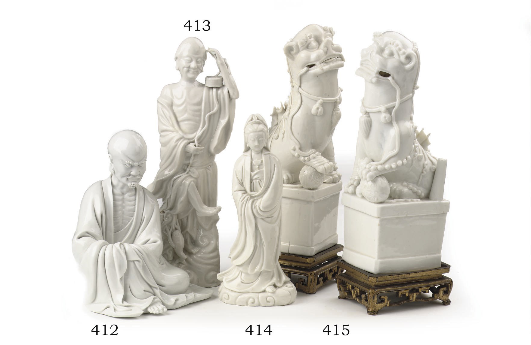 A Chinese blanc-de-chine figure of Liu Hai