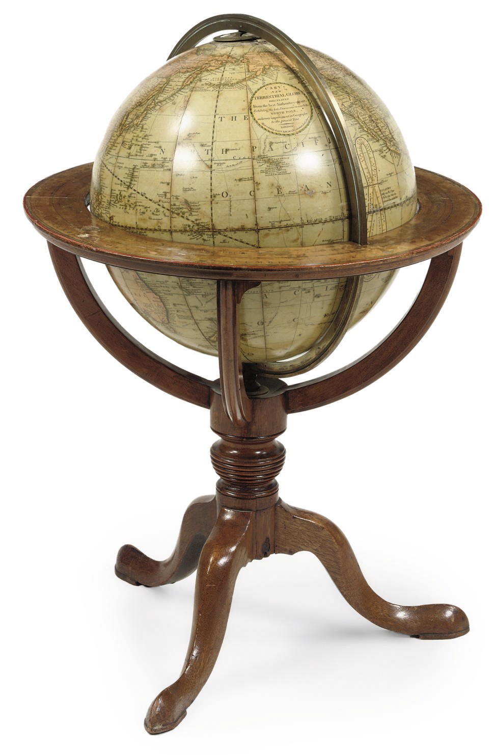AN ENGLISH 12 INCH (30.5 cm.) TERRESTRIAL TABLE GLOBE