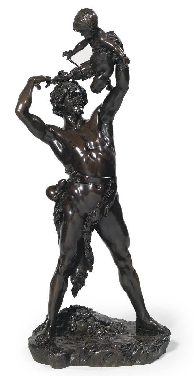 A FRENCH BRONZE GROUP ENTITLED 'BERGER ET SYLVAIN'