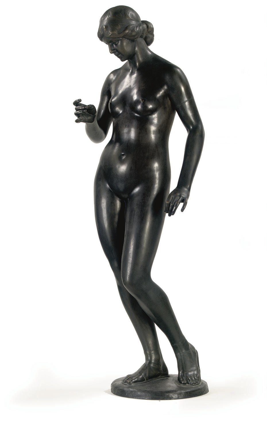 A BRONZE FIGURE OF DIANA