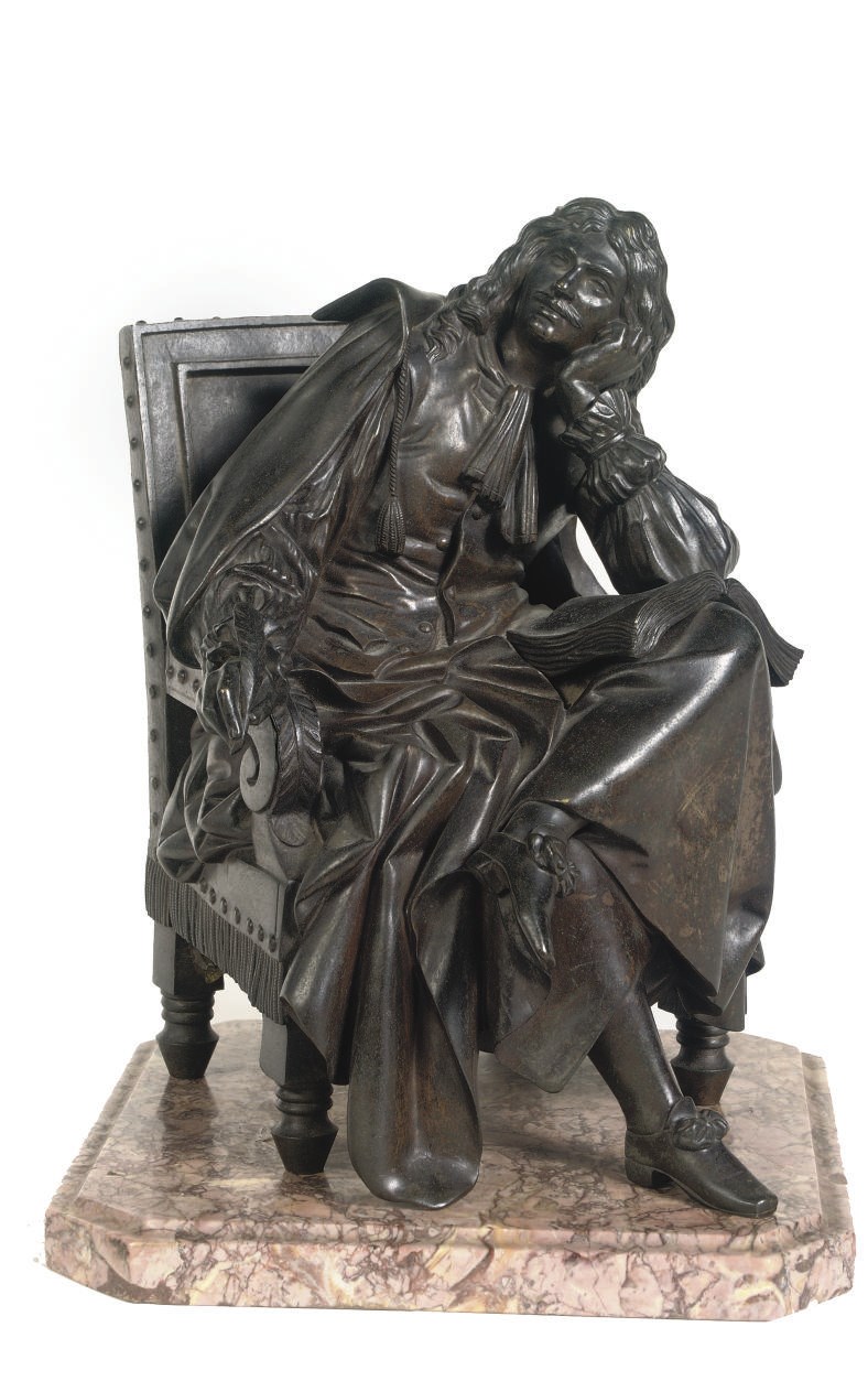A FRENCH BRONZE FIGURE OF A WRITER