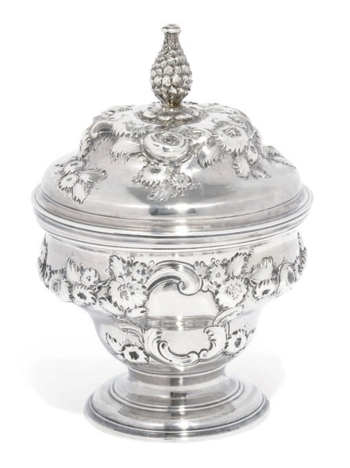 A GEORGE II SILVER MIXING BOWL
