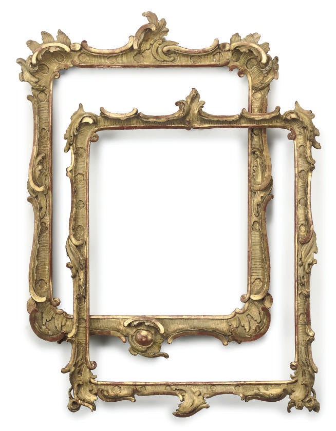 TWO ITALIAN GILTWOOD PICTURE FRAMES